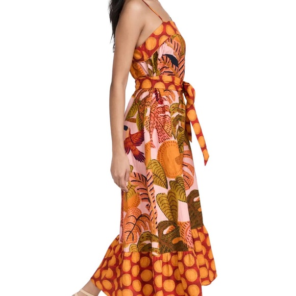 FARM Rio Summer Dream Linen-Blend Maxi Dress- White Lotus Vibes- Large! - Picture 12 of 12